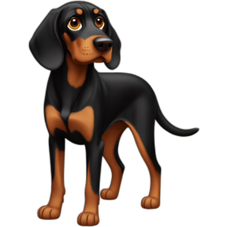 black and tan coon hound emoji