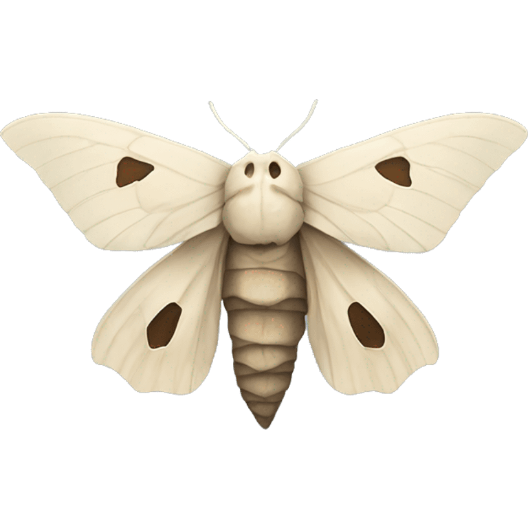 Moth with skull emoji