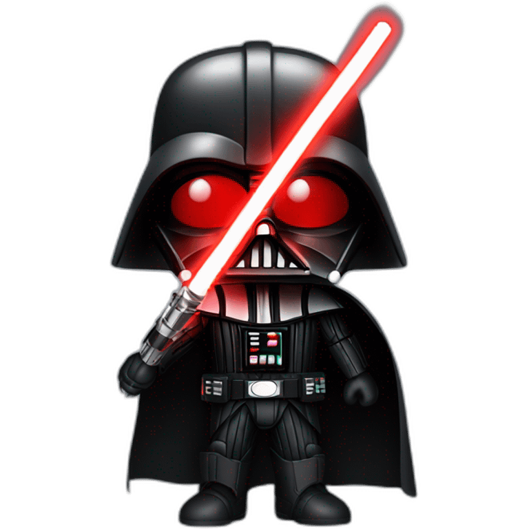 Darth vader with red lighsaber emoji