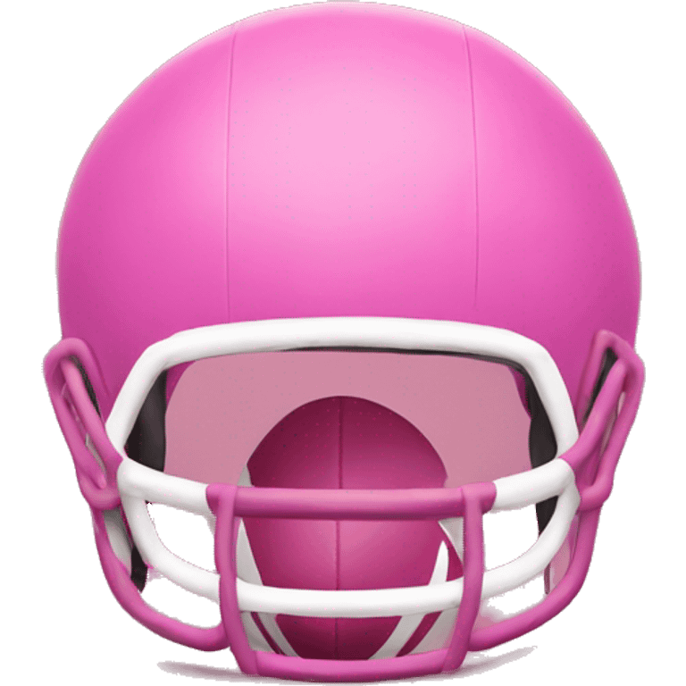 A pink football emoji