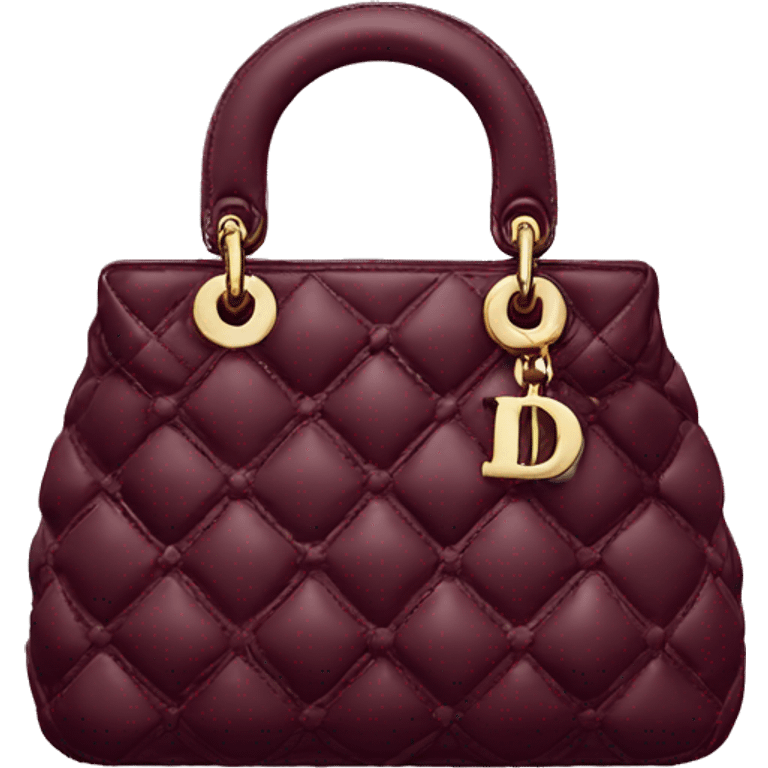 Burgundy bag Dior emoji