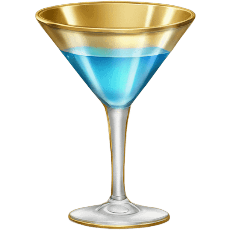 gold rimmed martini glass  emoji