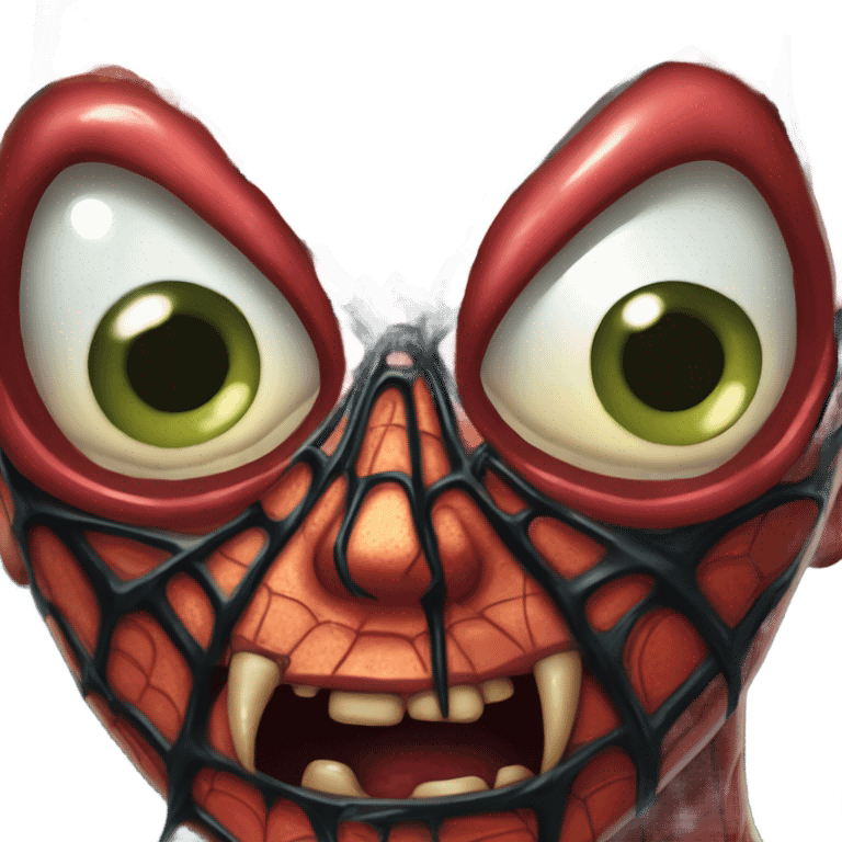 Zombie Spiderman angry Face  emoji