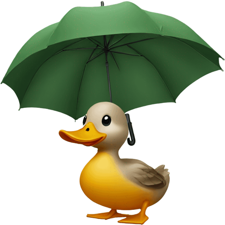 Duck with an umbrella emoji