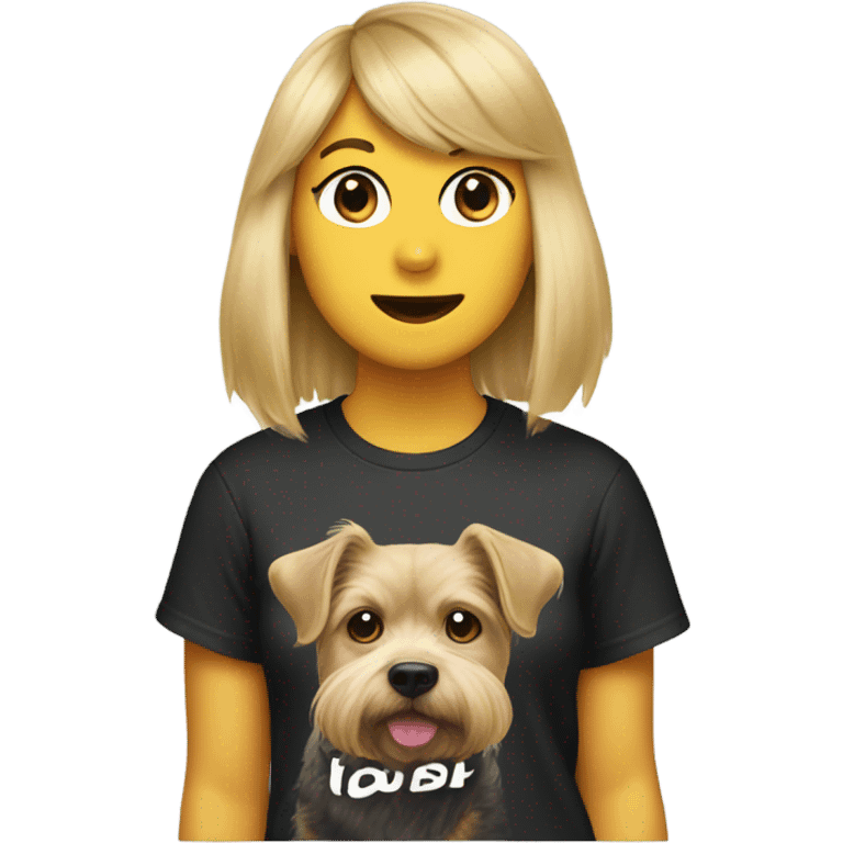 Dog wearing Taylor swift t-shirt emoji