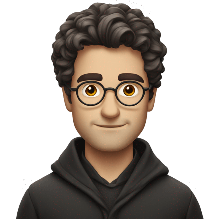 Harry Potter looking man with flowy hair emoji