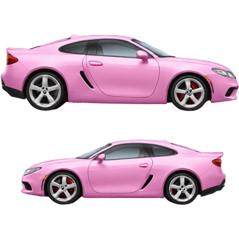 Car with pink wheels  emoji