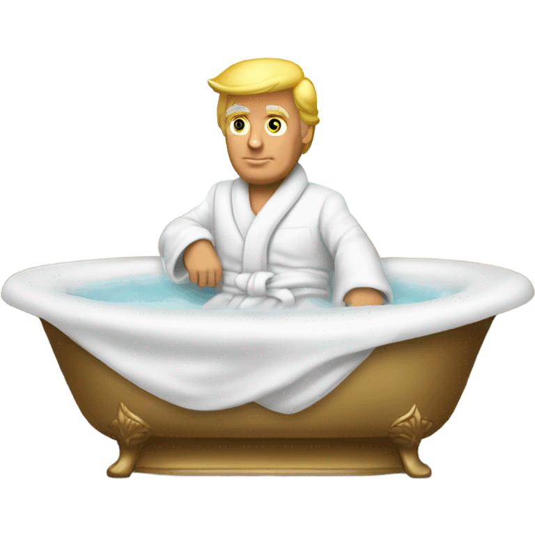 President Donald Trump in the bath tub  emoji