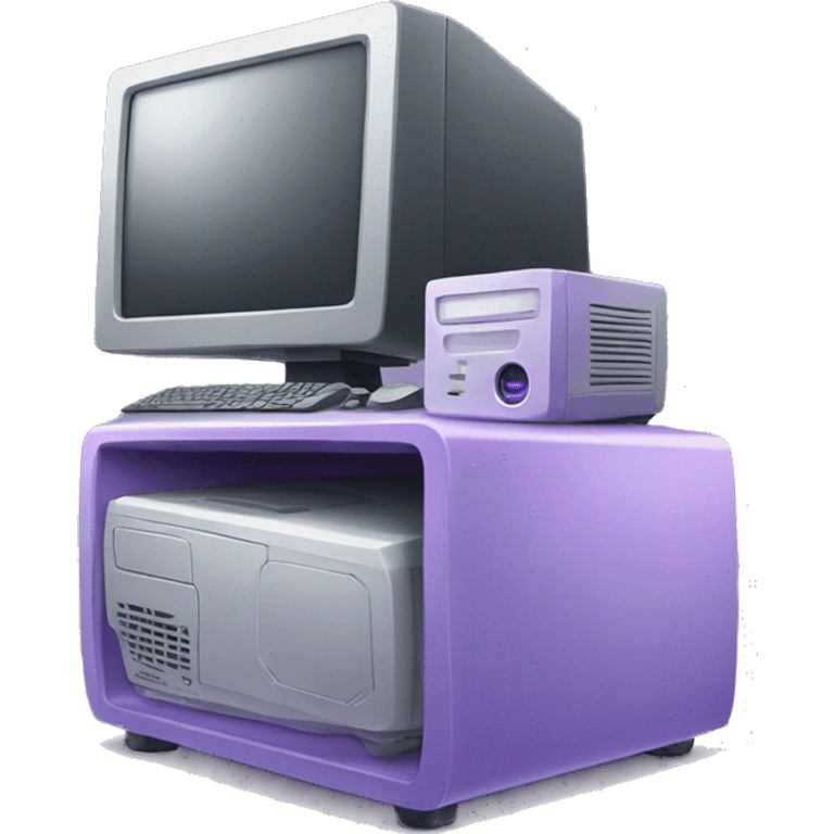 Light purple gaming pc  emoji