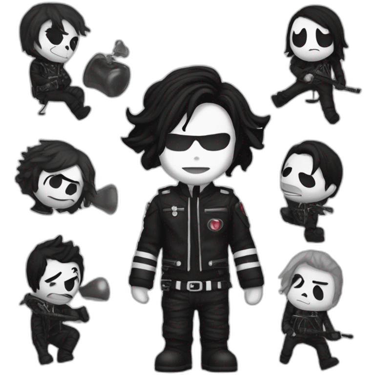 My Chemical romance “I don’t love you” black and white characters  emoji