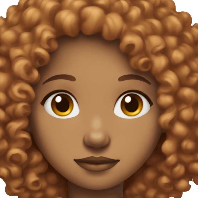 light skin burgundy curly hair girl emoji