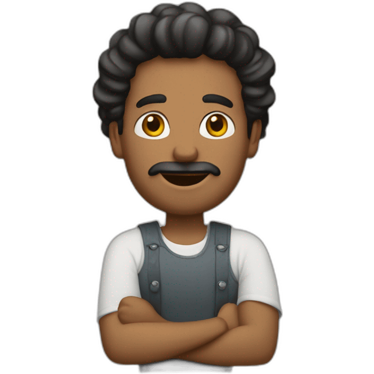 hombre con rulos emoji