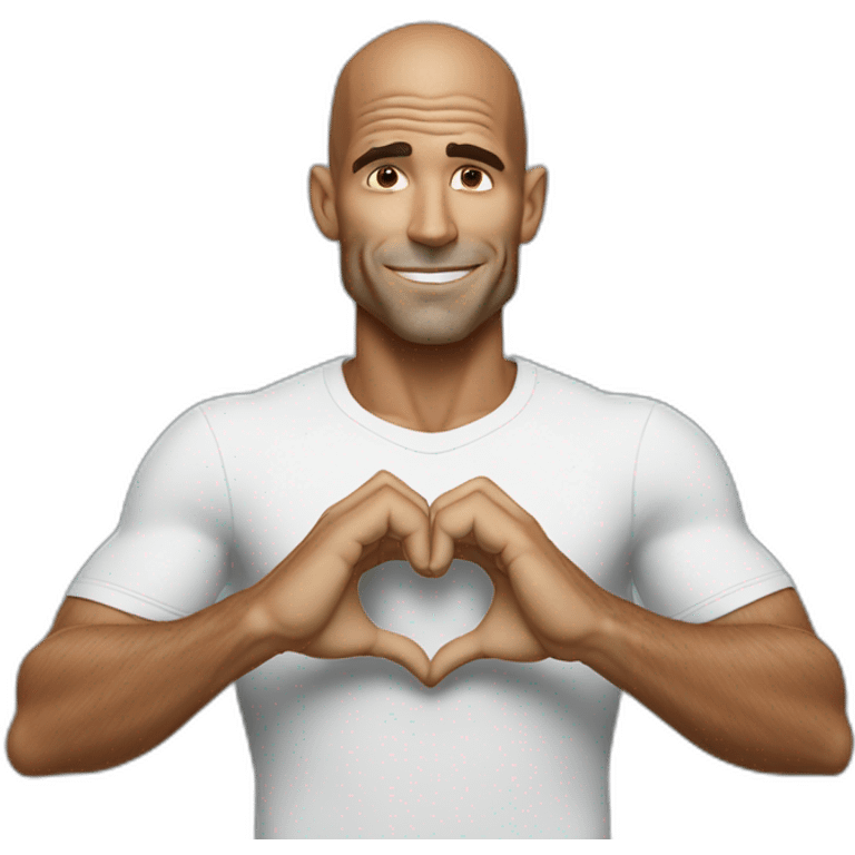 Kelly slater makes a heart with his hands emoji