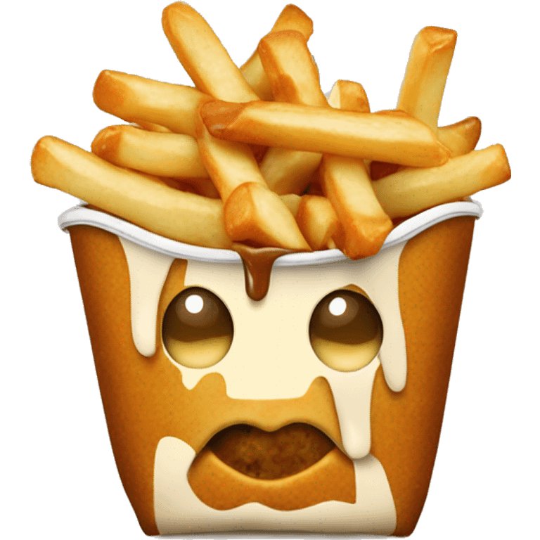 Poutine qui mange des pates emoji