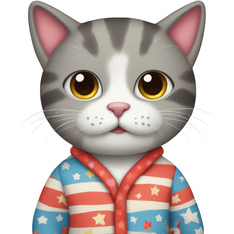 Cat wearing a pajamas  emoji