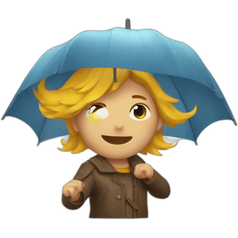 Lluvia viento emoji