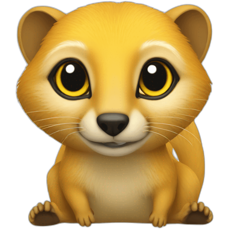 Yellow mongoose on a pillow emoji