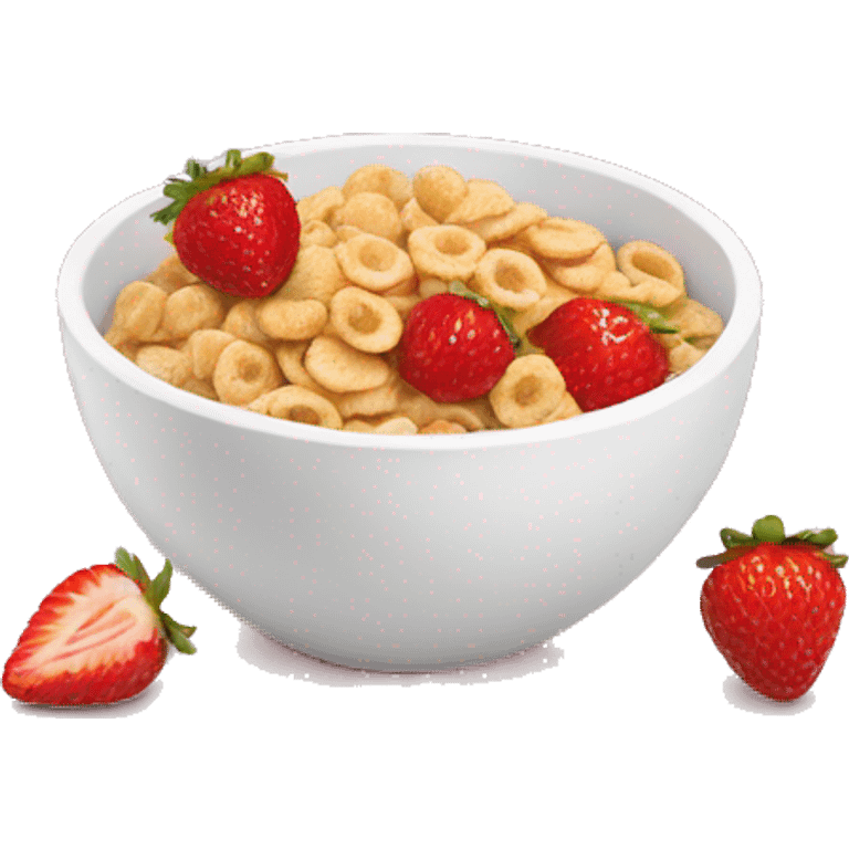 Cereal with strawberries in it emoji