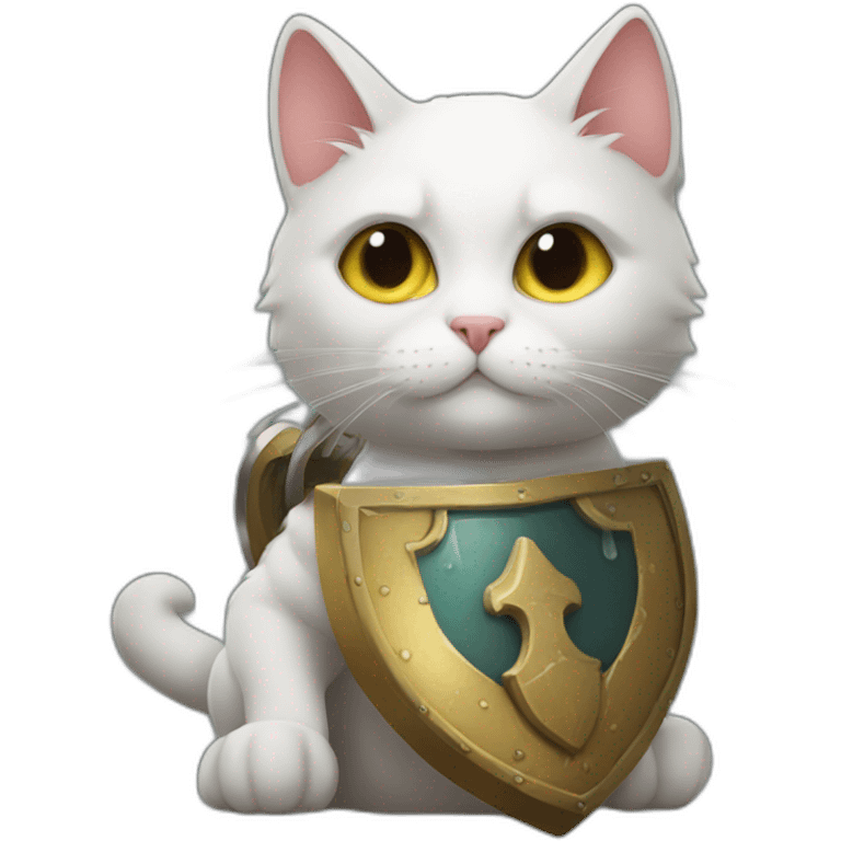 A cat with a mini shield potion emoji