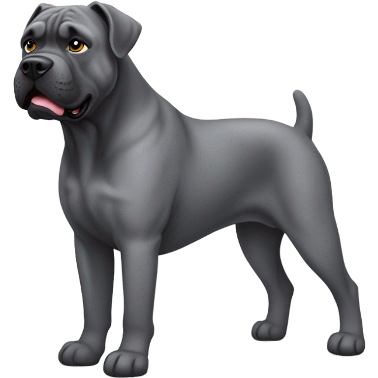 Gray cane Corso waving  emoji