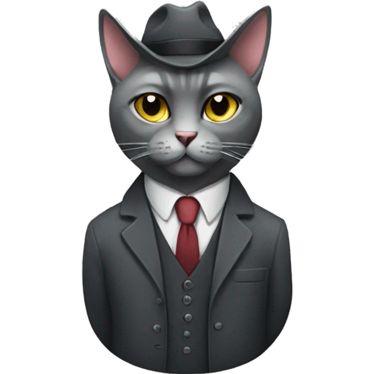 mafia grey cat emoji