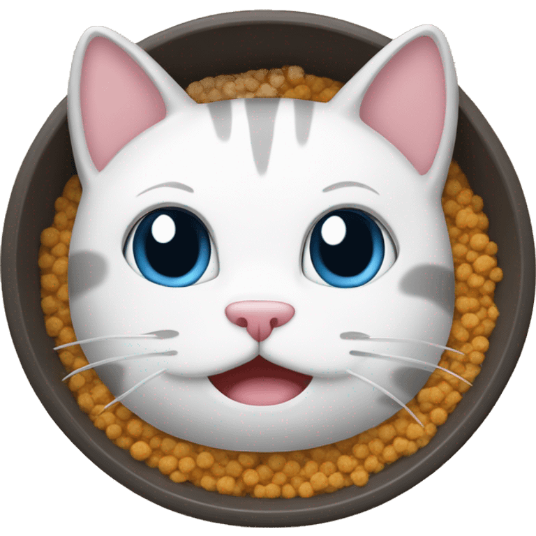 Cat bowl of cat wet food emoji