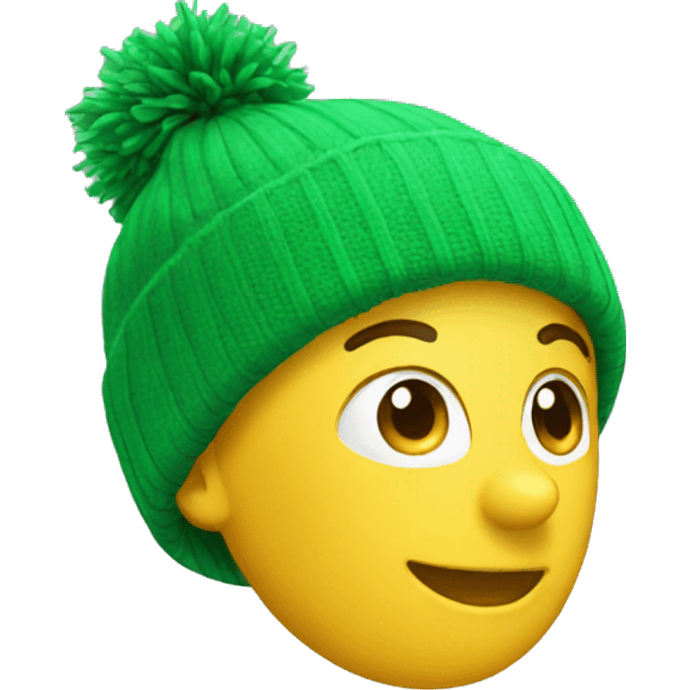 Green ski hat emoji