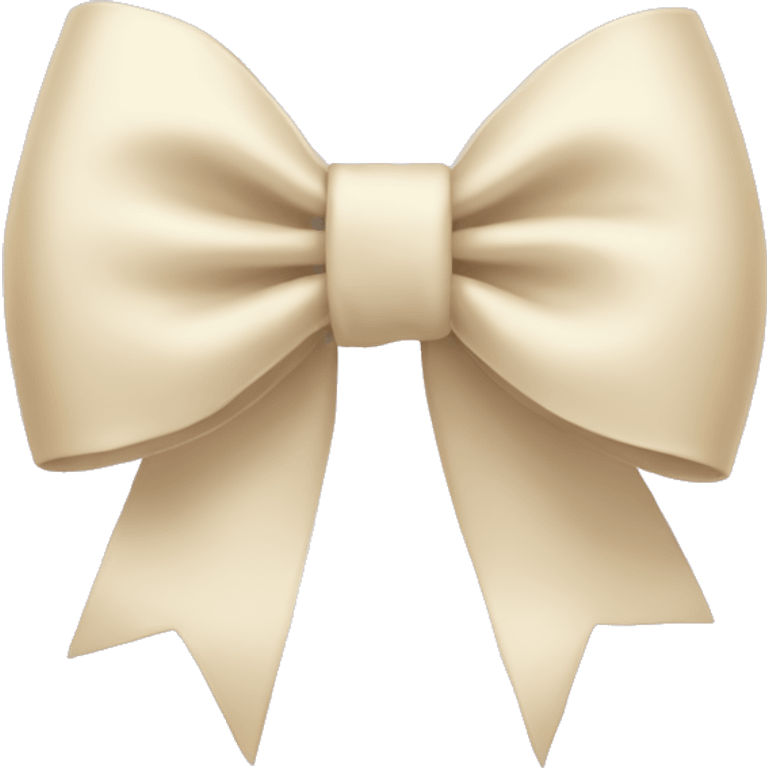 Cream colored bow emoji