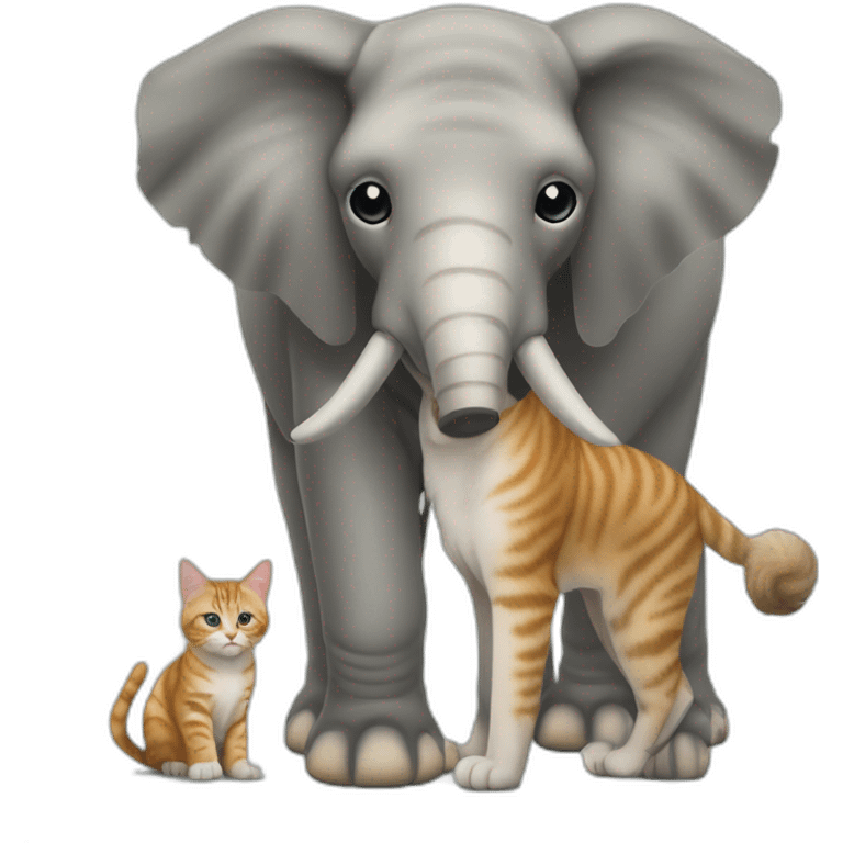 Vlinder op een kat kat op een hond hond op de olifant emoji