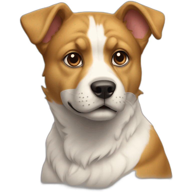 Chat sur chien emoji