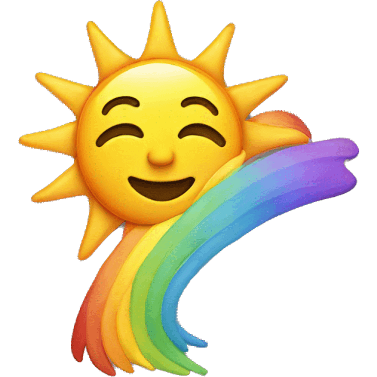 rainbow sun emoji