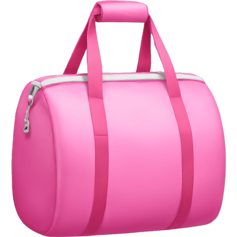 Pink gym bag  emoji