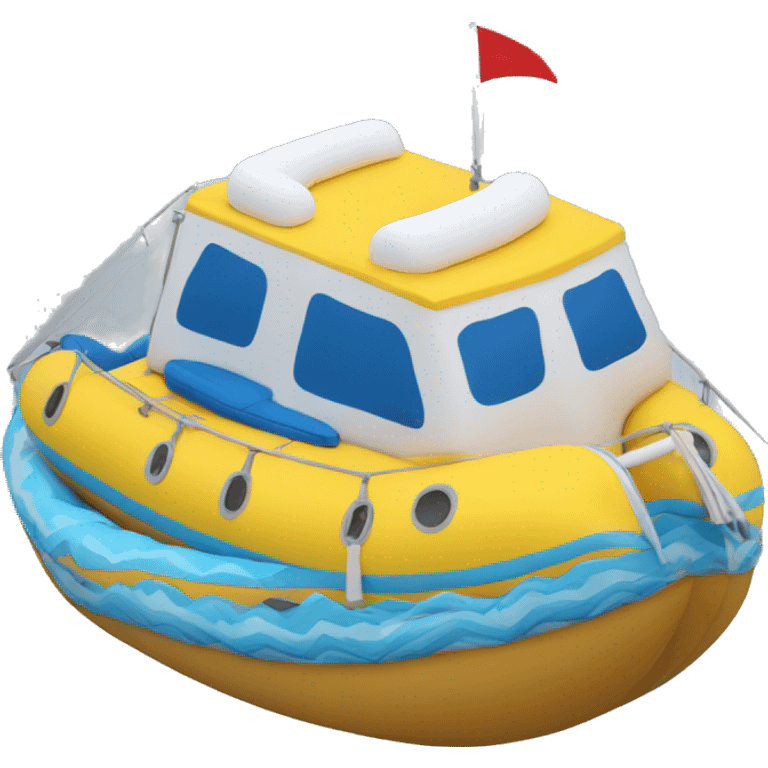 Inflatable catamaran boat emoji