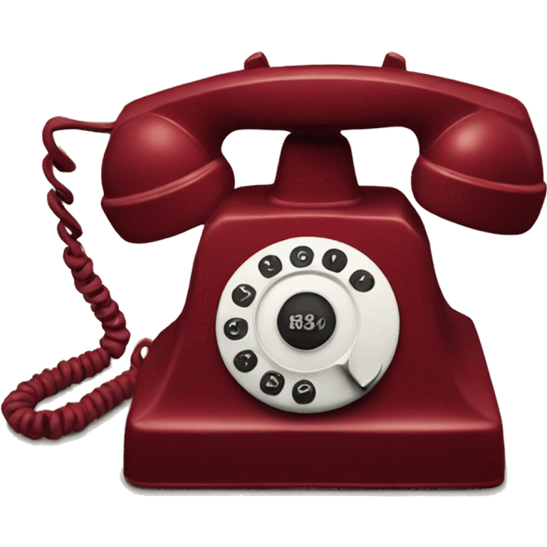 50's dark red telephone emoji