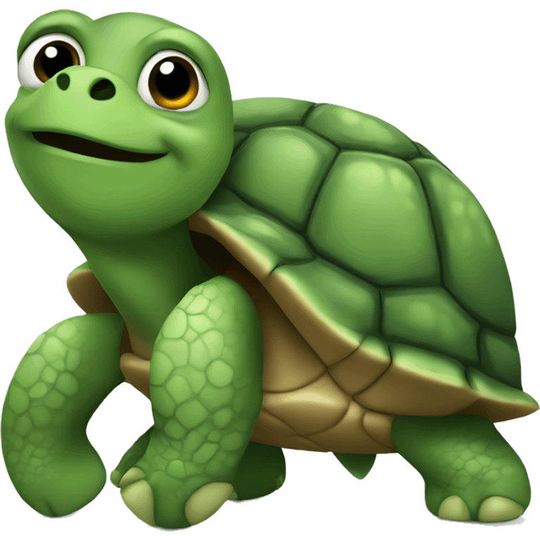 Turtle with hair emoji