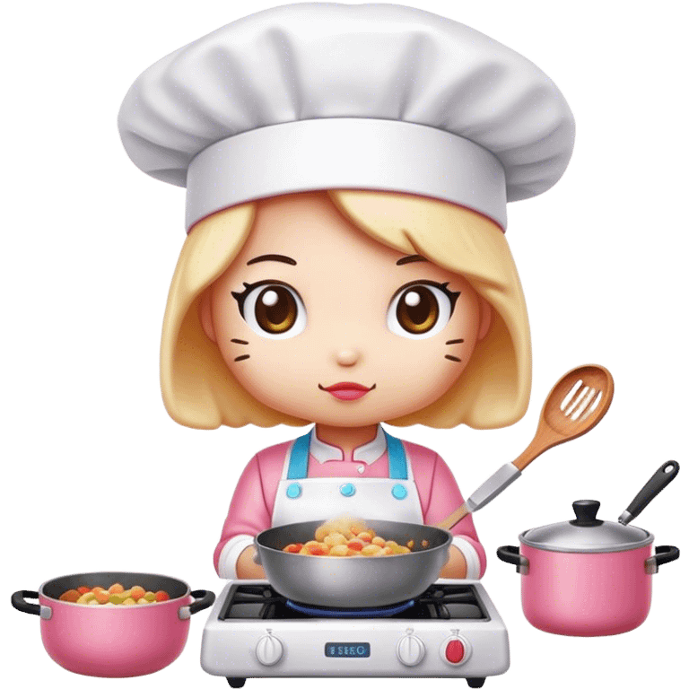 hello kitty cooking  emoji