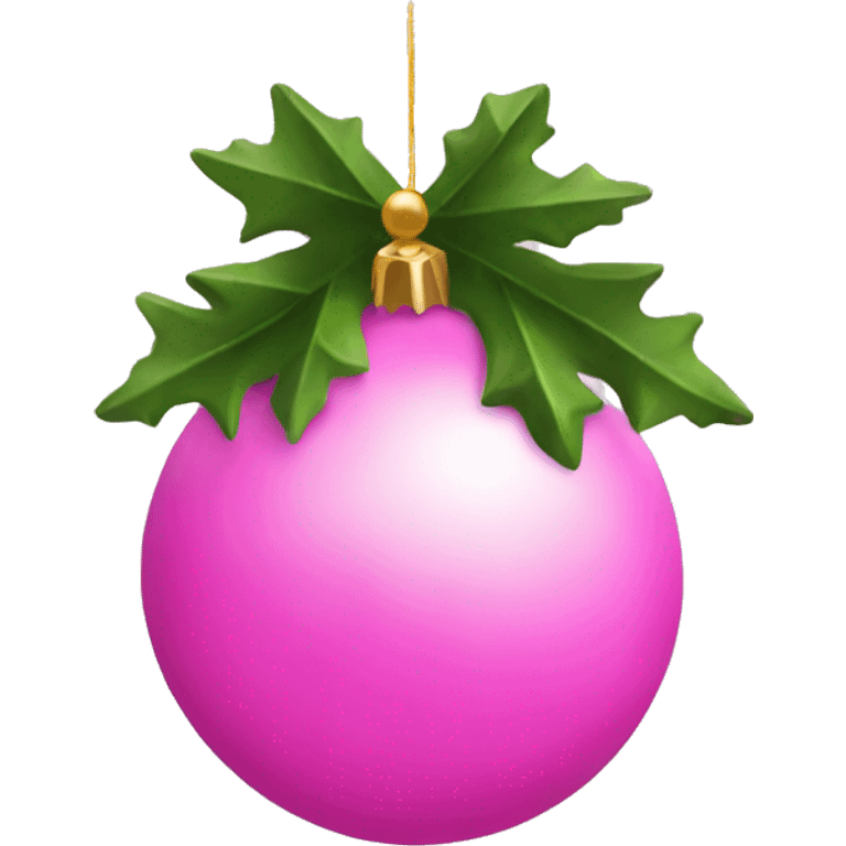 Christmas tree baubles pink emoji