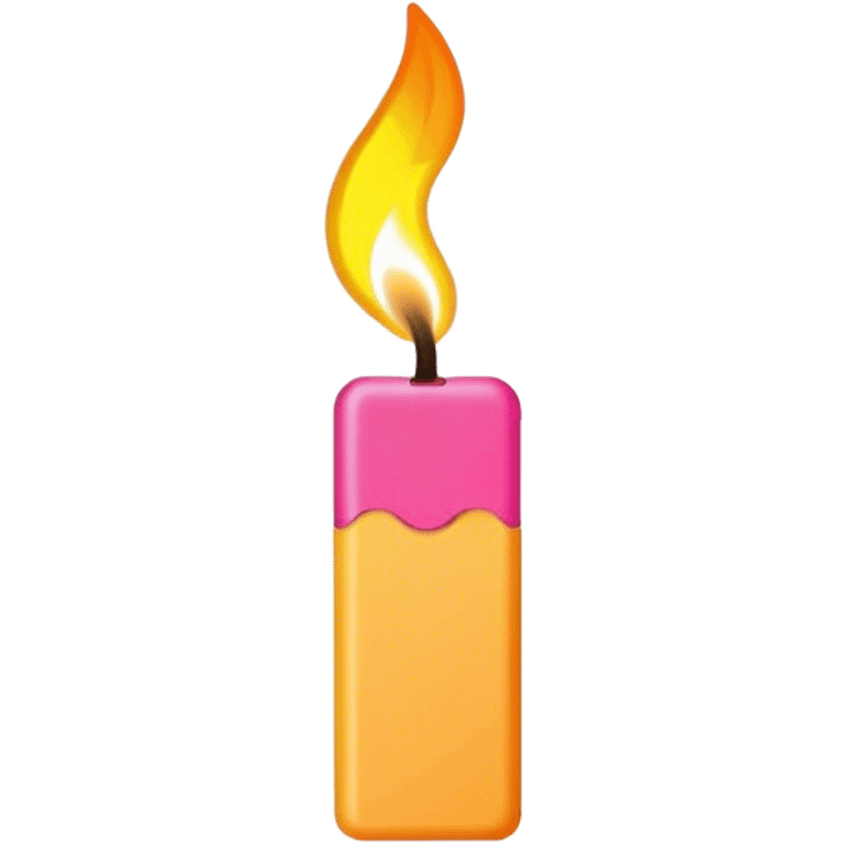 Neon safety match emoji