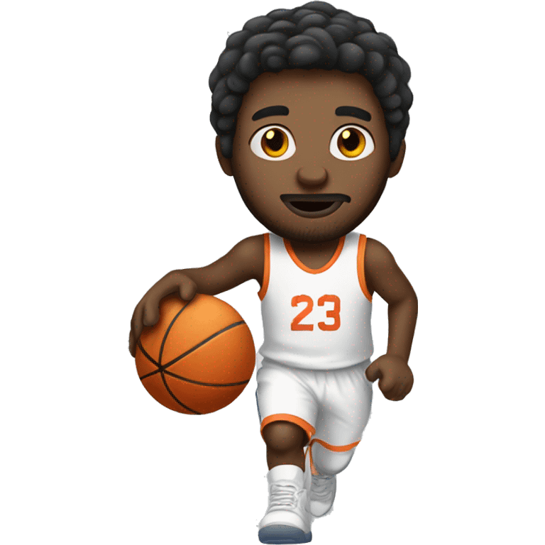 
dark haired white man playing basketball emoji