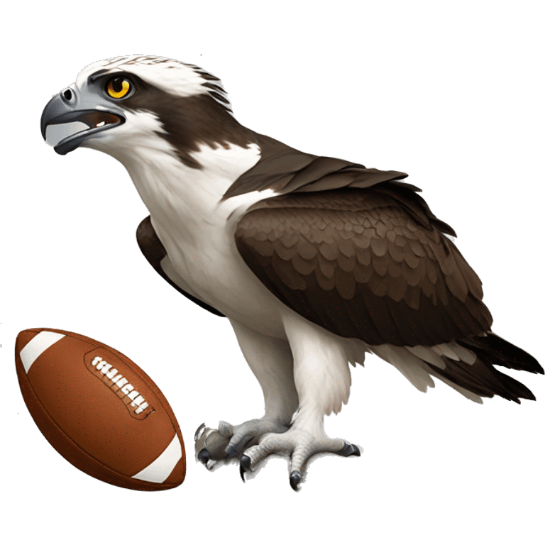 Osprey with a football emoji