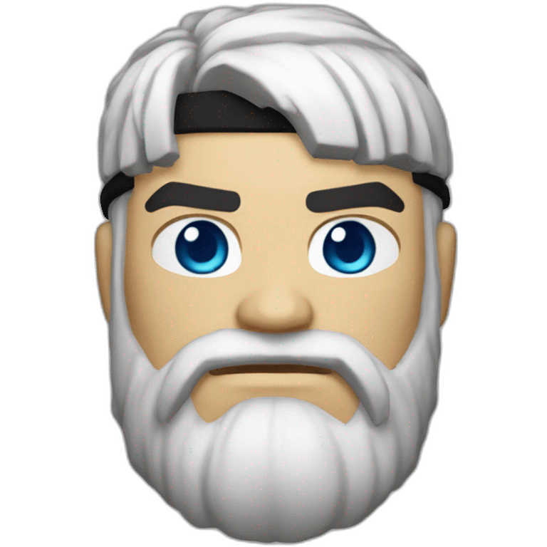 Street fighter Ryu with blue eyes and beard emoji