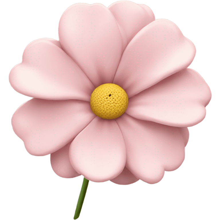 Flower ranunkel pion light pink and beige,  emoji