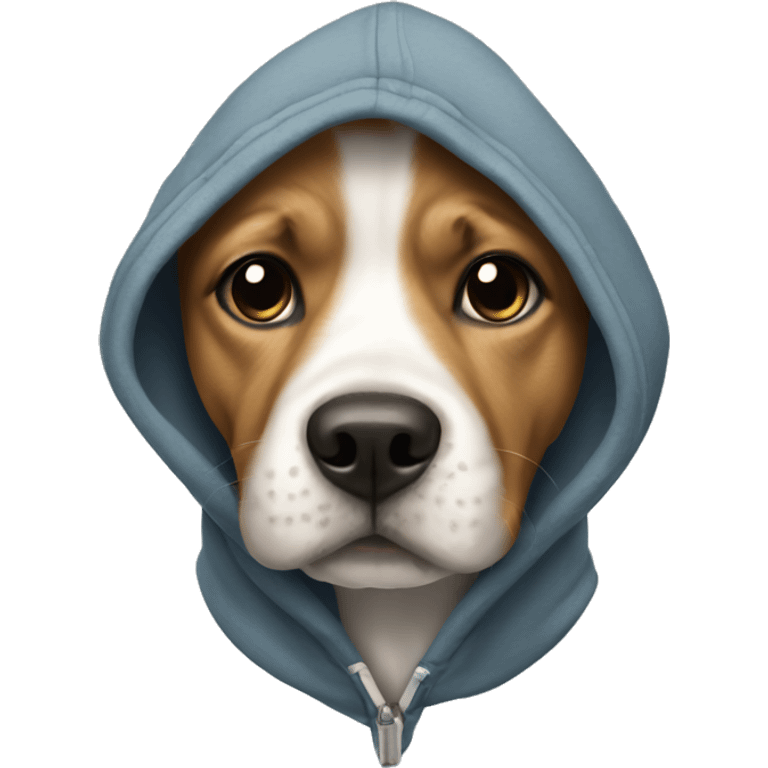 Dog with hoodie emoji