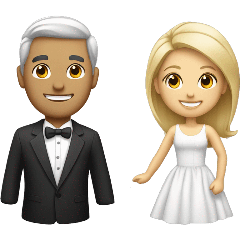 smiling couple in formal attire emoji