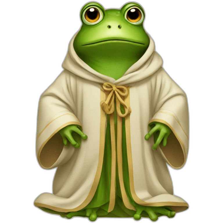 wise frog in a robe emoji