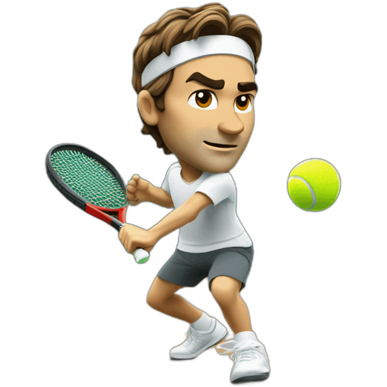 Roger federer playing tennis emoji