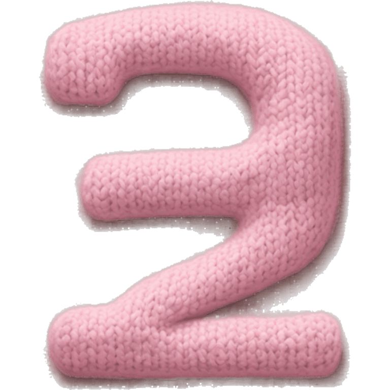 Light Pink knitted Letter S emoji