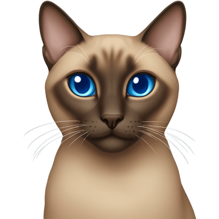 Brown siamese cat emoji