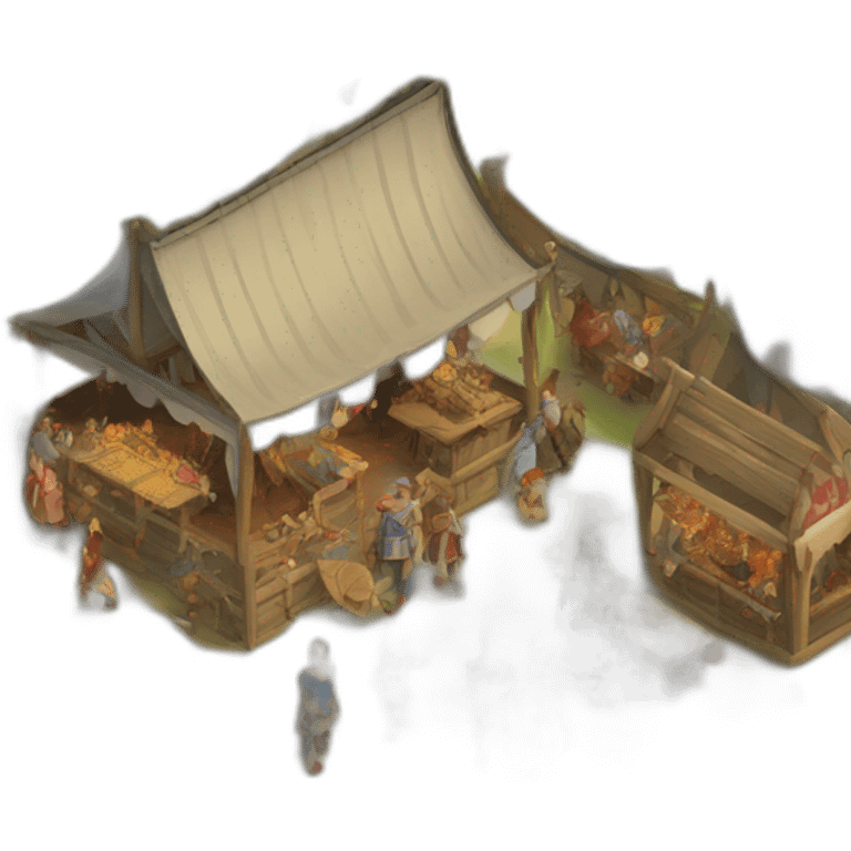 medieval fair, isometric view emoji