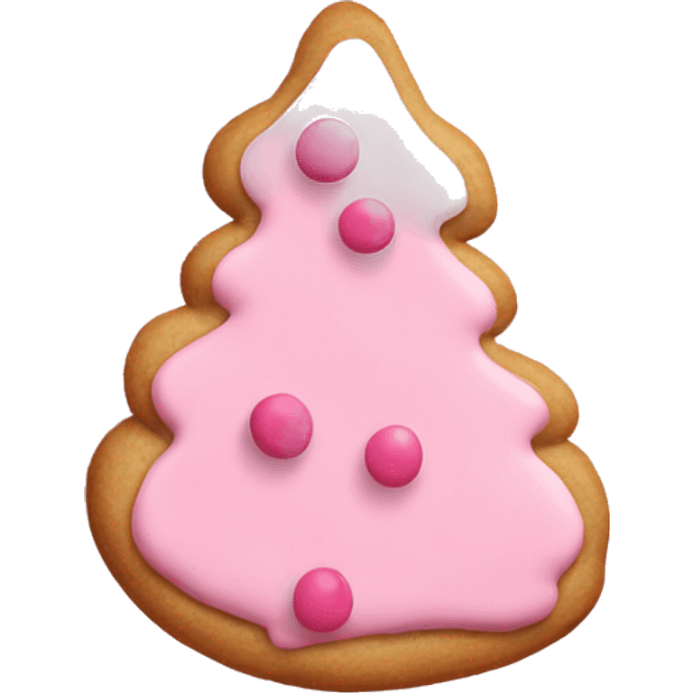 pink christmas cookie emoji